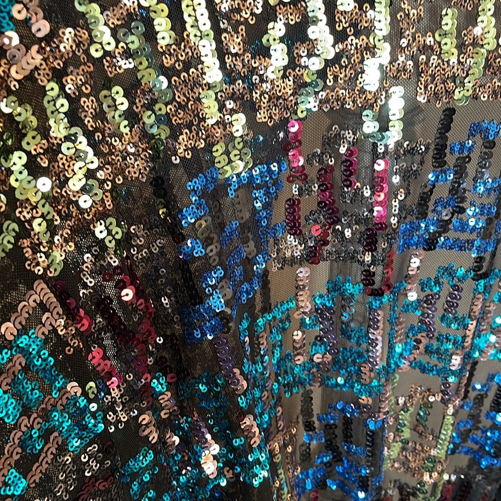 Zara Multicolor Sequence Dress Size Small - Picture 10 of 17